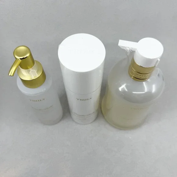 TRULY Vanilla Baby Set Shave Oil Shave Cream Body Wash Full Size Sealed Bottles - Picture 2 of 3